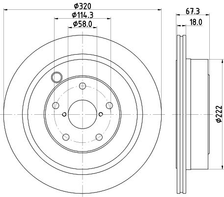 HELLA PAGID Тормозной диск 8DD 355 122-351